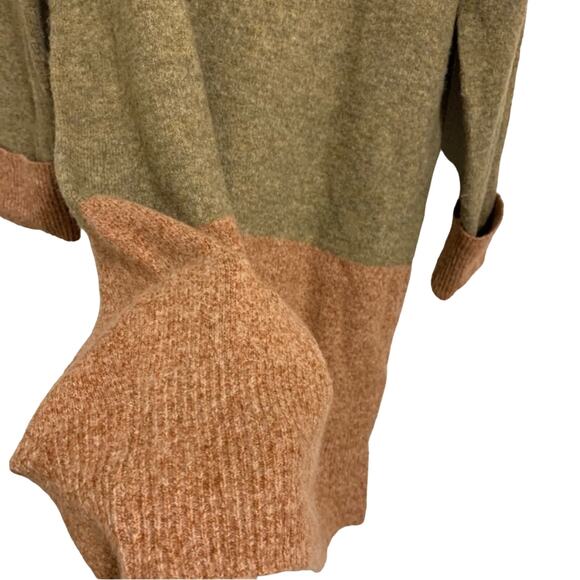 RACHEL Rachel Roy Tan Colorblock Cowl Neck Sweater Dress - Picture 9 of 10